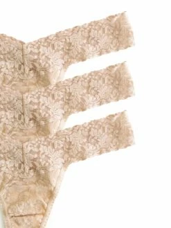HANKY PANKY 3 Pack Low Rise Thongs Chai -HANKY PANKY Shop Hanky Panky 3 Pack Low Rise Thongs Chai CHAI View 4
