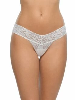 HANKY PANKY 3 Pack Low Rise Thongs White -HANKY PANKY Shop Hanky Panky 3 Pack Low Rise Thongs White WHITE View 4