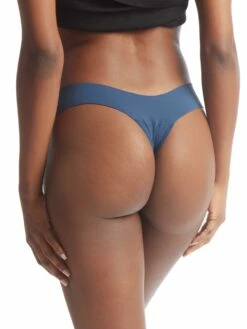 HANKY PANKY BreatheSoft™ Natural Rise Thong Nightshade Blue -HANKY PANKY Shop Hanky Panky BreatheSofttm Natural Rise Thong Nightshade Blue View 3