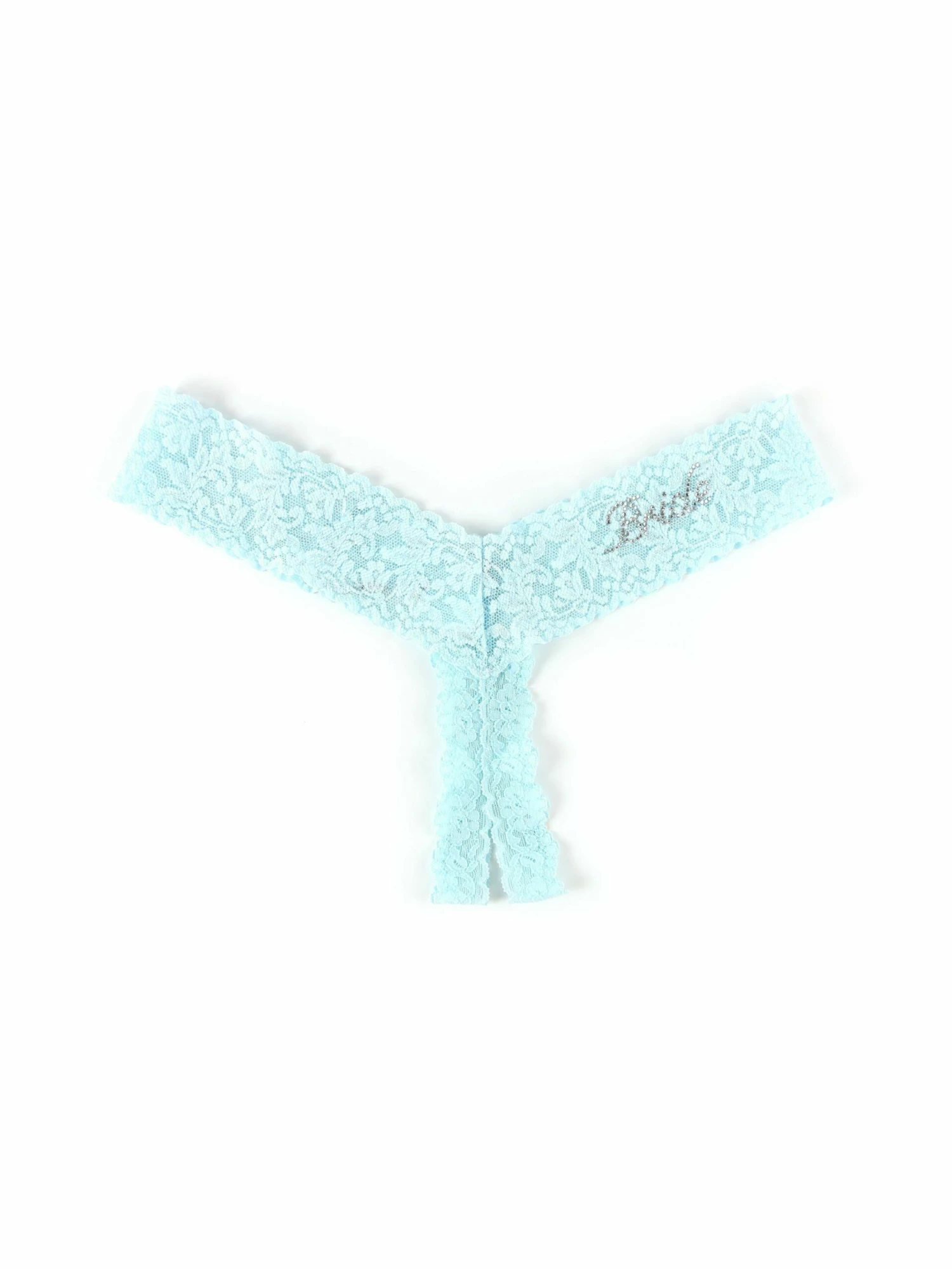 HANKY PANKY Bride Crystal Crotchless Thong Celeste Blue 4 HANKY PANKY Bride Crystal Crotchless Thong Celeste Blue - Image 2