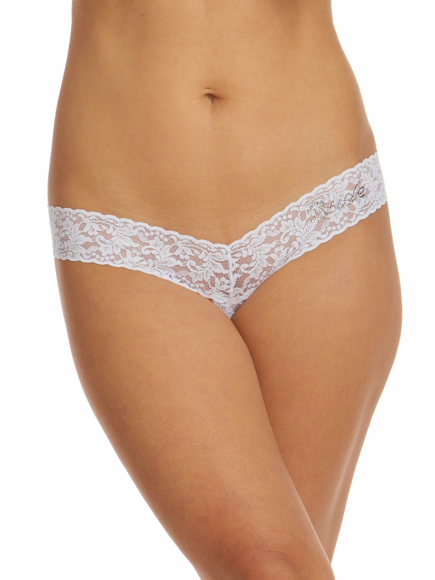 HANKY PANKY Bride Crystal Crotchless Thong White 3 HANKY PANKY Bride Crystal Crotchless Thong White