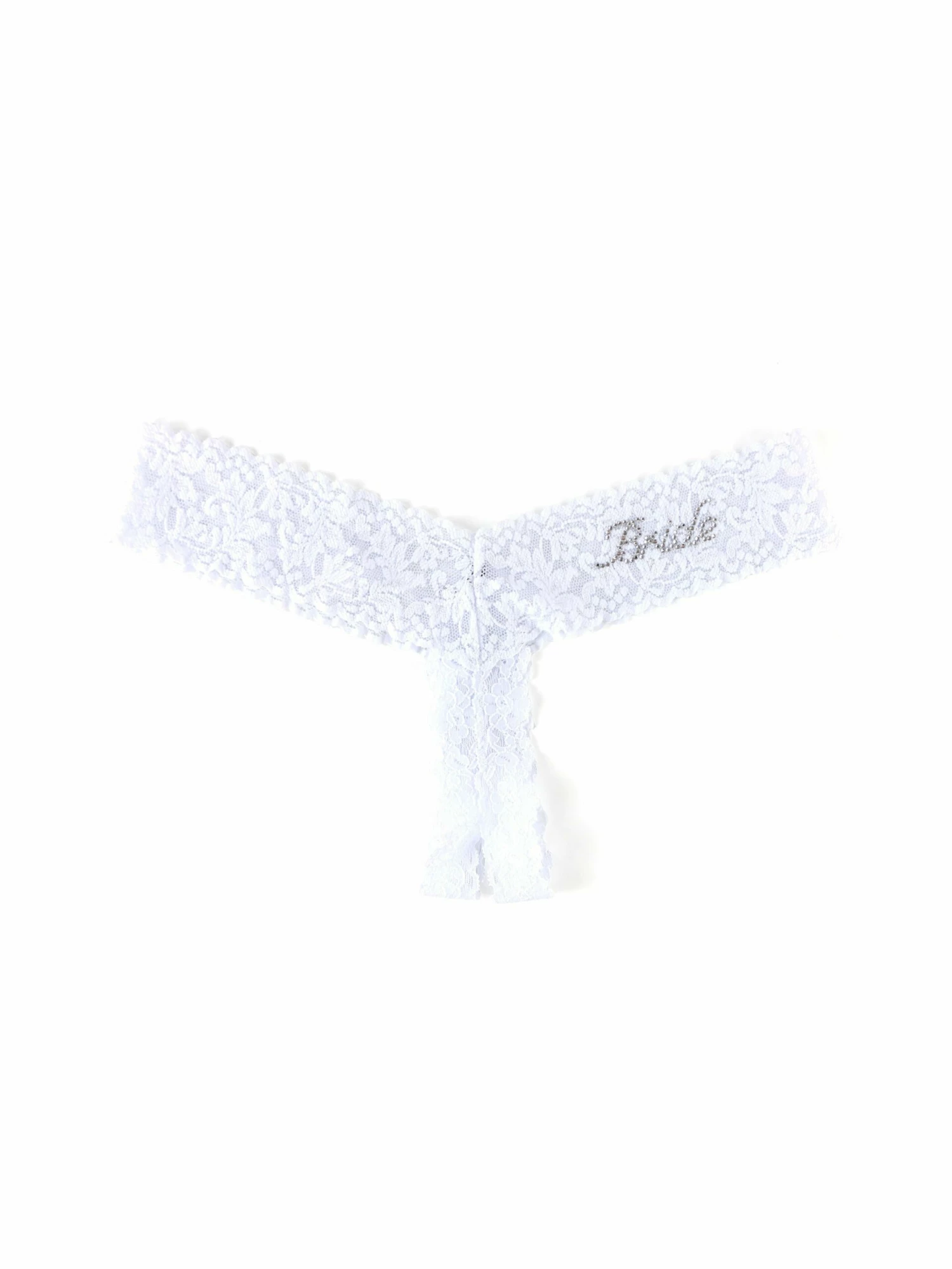 HANKY PANKY Bride Crystal Crotchless Thong White 5 HANKY PANKY Bride Crystal Crotchless Thong White - Image 3