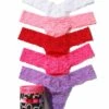 HANKY PANKY Holiday 5 Pack Signature Lace Low Rise Thongs -HANKY PANKY Shop Hanky Panky Holiday 5 Pack Signature Lace Low Rise Thongs WHITELIPGLOSS PINKPINK RUBYPASSIONATE PINKELECTRIC ORCHID PURPLE View 1