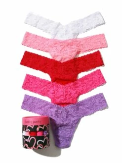 HANKY PANKY Holiday 5 Pack Signature Lace Low Rise Thongs
