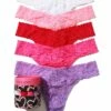 HANKY PANKY Holiday 5 Pack Signature Lace Original Rise Thongs -HANKY PANKY Shop Hanky Panky Holiday 5 Pack Signature Lace Original Rise Thongs WHITELIPGLOSS PINKPINK RUBYPASSIONATE PINKELECTRIC ORCHID PURPLE View 1