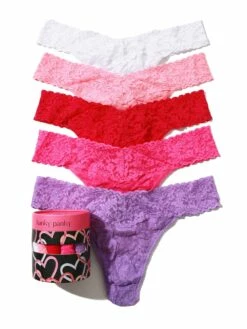 HANKY PANKY Holiday 5 Pack Signature Lace Original Rise Thongs