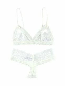 HANKY PANKY Honeymoon Crotchless Thong And Bralette Set -HANKY PANKY Shop Hanky Panky Honeymoon Crotchless Thong and Bralette Set View 3