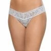 HANKY PANKY I Do Crystal Signature Lace Low Rise Thong White 1 HANKY PANKY I Do Crystal Signature Lace Low Rise Thong White -HANKY PANKY Shop Hanky Panky I Do Crystal Signature Lace Low Rise Thong White WHITE View 1