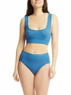 HANKY PANKY MellowLuxe™ Lounge Bralette Storm Cloud Blue Sale -HANKY PANKY Shop Hanky Panky MellowLuxetm Lounge Bralette Storm Cloud Blue Sale View 4