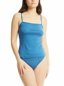HANKY PANKY MellowLuxe™ Square Neck Cami Storm Cloud Blue Sale -HANKY PANKY Shop Hanky Panky MellowLuxetm Square Neck Cami Storm Cloud Blue Sale View 4