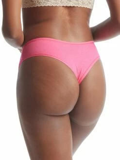 HANKY PANKY PlayStretch™ Natural Rise Thong Miami Pink -HANKY PANKY Shop Hanky Panky PlayStretchtm Natural Rise Thong Miami Pink View 3