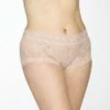 HANKY PANKY Plus Size Signature Lace Boyshort Chai -HANKY PANKY Shop Hanky Panky Plus Size Signature Lace Boyshort Chai CHAI View 1