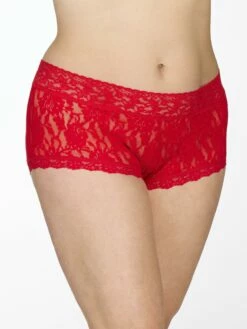 HANKY PANKY Plus Size Signature Lace Boyshort Red