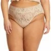 HANKY PANKY Plus Size Signature Lace French Brief Chai -HANKY PANKY Shop Hanky Panky Plus Size Signature Lace French Brief Chai CHAI View 1