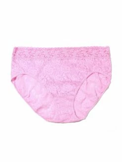 HANKY PANKY Plus Size Signature Lace French Brief Cotton Candy Pink