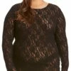 HANKY PANKY Plus Size Signature Lace Long Sleeve Top Black -HANKY PANKY Shop Hanky Panky Plus Size Signature Lace Long Sleeve Top Black BLACK View 1 4e7f9180 fcfc 4f8e b2a4 d331fd15e48b