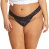HANKY PANKY Plus Size Signature Lace Original Rise Thong Navy -HANKY PANKY Shop Hanky Panky Plus Size Signature Lace Original Rise Thong Navy NAVY View 1