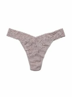 HANKY PANKY Plus Size Signature Lace Original Rise Thong Steel Grey