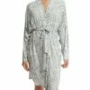 HANKY PANKY Printed Unwind Knee Length Robe Snow Leopard -HANKY PANKY Shop Hanky Panky Printed Unwind Knee Length Robe Snow Leopard SNOW LEOPARD View 1
