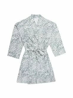 HANKY PANKY Printed Unwind Knee Length Robe Snow Leopard -HANKY PANKY Shop Hanky Panky Printed Unwind Knee Length Robe Snow Leopard View 4