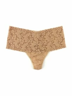 HANKY PANKY Retro Lace Thong Sun Tan -HANKY PANKY Shop Hanky Panky Retro Lace Thong Sun Tan View 3