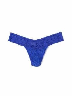 HANKY PANKY Signature Lace Low Rise Thong Blue Solace -HANKY PANKY Shop Hanky Panky Signature Lace Low Rise Thong Blue Solace BLUE SOLACE View 3