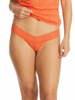 HANKY PANKY Signature Lace Low Rise Thong Orange Sparkle
