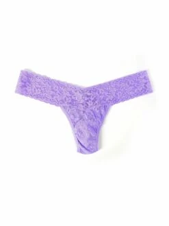 HANKY PANKY Signature Lace Low Rise Thong Rose Electric Orchid Purple -HANKY PANKY Shop Hanky Panky Signature Lace Low Rise Thong Rose Electric Orchid Purple ELECTRIC ORCHID PURPLE View 4