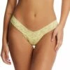 HANKY PANKY Signature Lace Low Rise Thong Smile More Yellow -HANKY PANKY Shop Hanky Panky Signature Lace Low Rise Thong Smile More Yellow SMILE MORE View 1