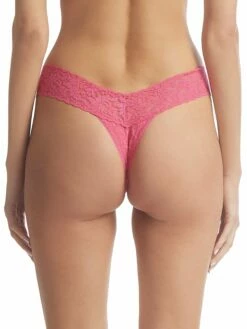 HANKY PANKY Signature Lace Low Rise Thong Vivid Coral -HANKY PANKY Shop Hanky Panky Signature Lace Low Rise Thong Vivid Coral VIVID CORAL View 3