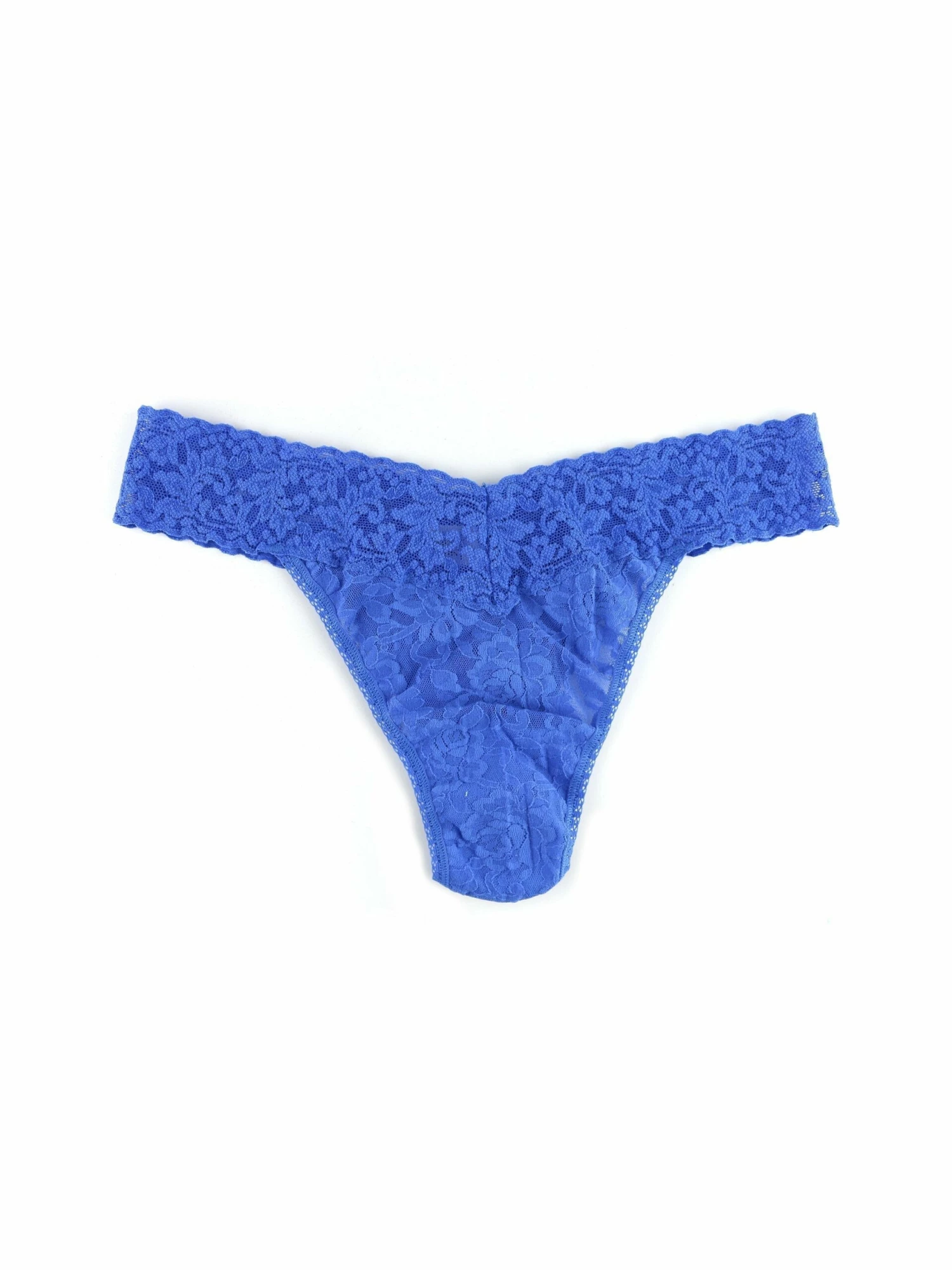 HANKY PANKY Signature Lace Original Rise Thong Rose Sea Blue 6 HANKY PANKY Signature Lace Original Rise Thong Rose Sea Blue - Image 4