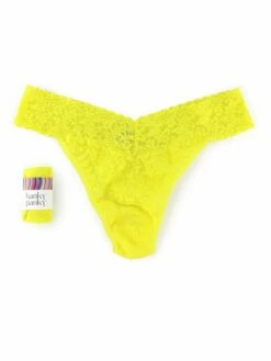 HANKY PANKY Signature Lace Original Rise Thong Sunny Day Yellow -HANKY PANKY Shop Hanky Panky Signature Lace Original Rise Thong Sunny Day Yellow SUNNY DAY View 4