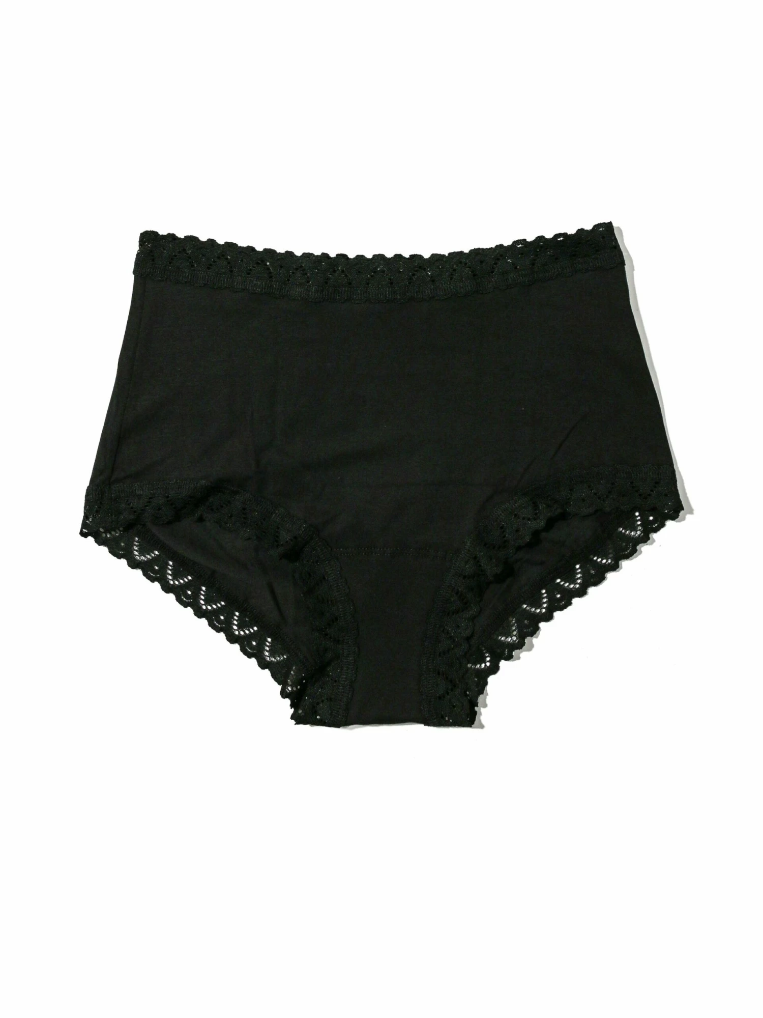 HANKY PANKY Supima® Cotton High Rise Boyshort Black 2 HANKY PANKY Supima® Cotton High Rise Boyshort Black