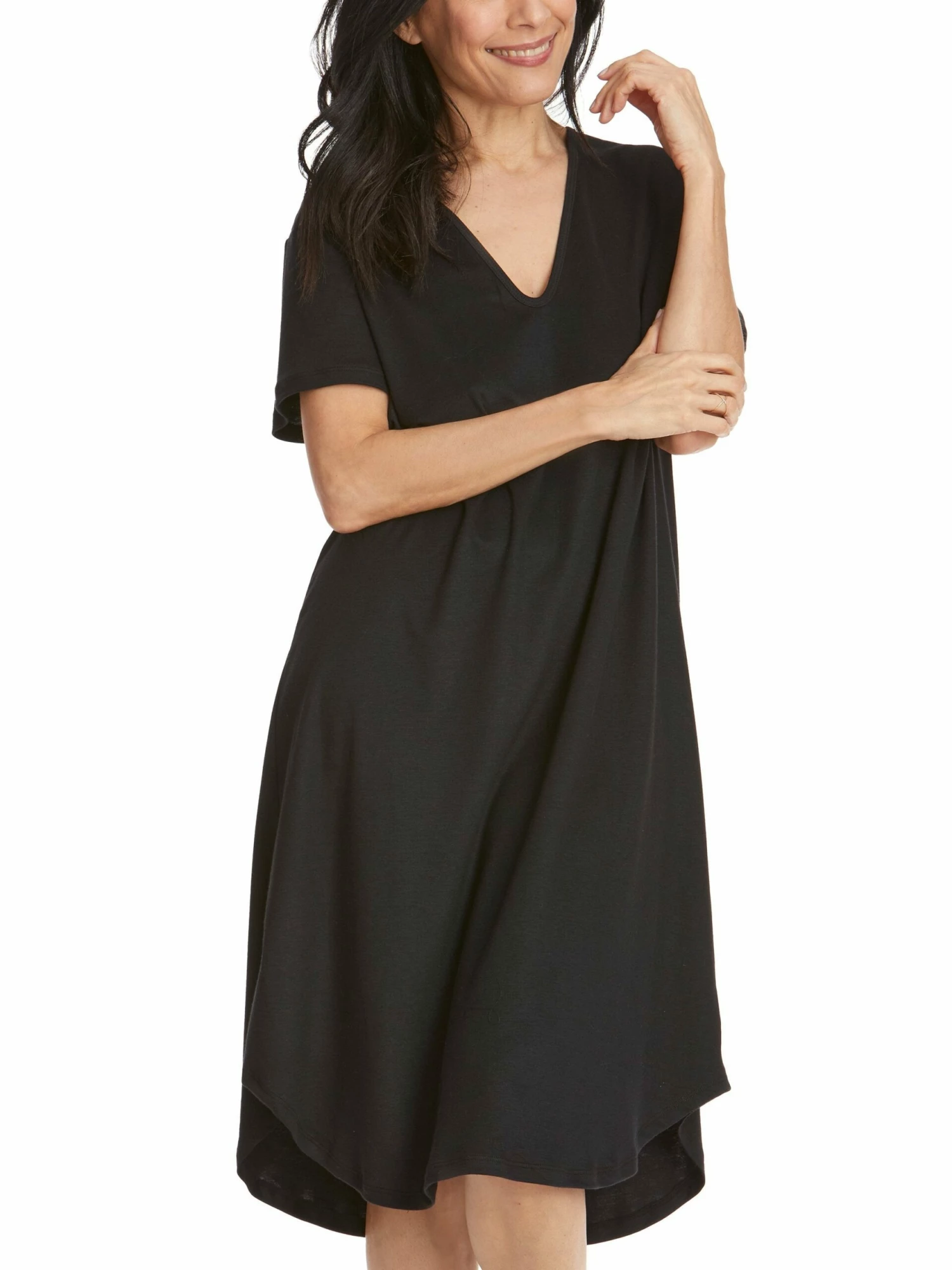 HANKY PANKY Supima® Cotton Nightshirt Black 3 HANKY PANKY Supima® Cotton Nightshirt Black