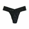 HANKY PANKY Supima® Cotton Original Rise Thong Black -HANKY PANKY Shop Hanky Panky Supimar Cotton Original Rise Thong Black BLACK View 1