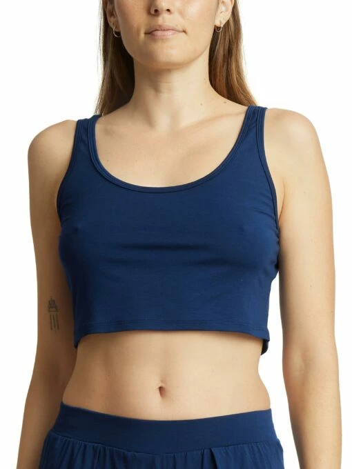 HANKY PANKY Unwind Cropped Tank Exclusive Hummingbird Blue Sale -HANKY PANKY Shop Hanky Panky Unwind Cropped Tank Exclusive Hummingbird Blue Sale HUMMINGBIRD BLUE View 1