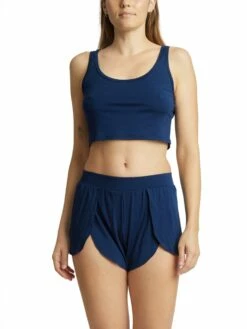 HANKY PANKY Unwind Cropped Tank Exclusive Hummingbird Blue Sale -HANKY PANKY Shop Hanky Panky Unwind Cropped Tank Exclusive Hummingbird Blue Sale View 3