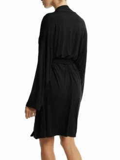 HANKY PANKY Unwind Knee Length Robe Black -HANKY PANKY Shop Hanky Panky Unwind Knee Length Robe Black View 3
