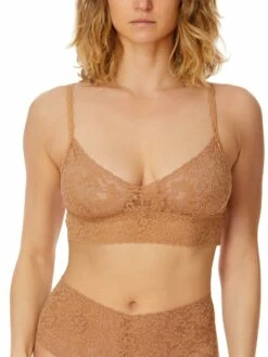 Front Page -HANKY PANKY Shop Hanky Panky V Neck Retro Lace Bralette Sun Tan Beige View 2